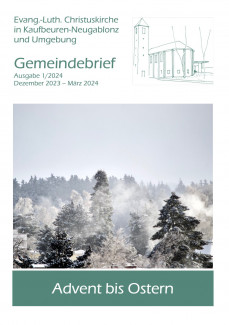 Gemeindebrief der Christuskirche 1/2024 Titel