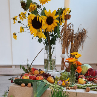 Erntedank-Altar in der Christuskirche